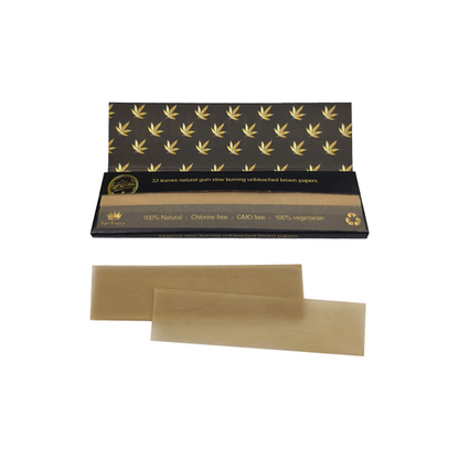 33 Alien Puff Black & Gold Super King Size Unbleached Brown Rolling Papers