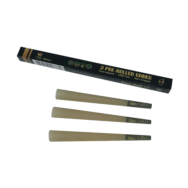 75 Alien Puff Black & Gold King Size Pre-Rolled Cones