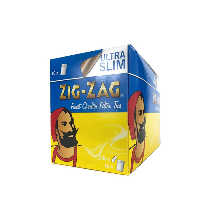150 Zig-Zag Ultra Slim Filter Tips - Pack of 10 Bags