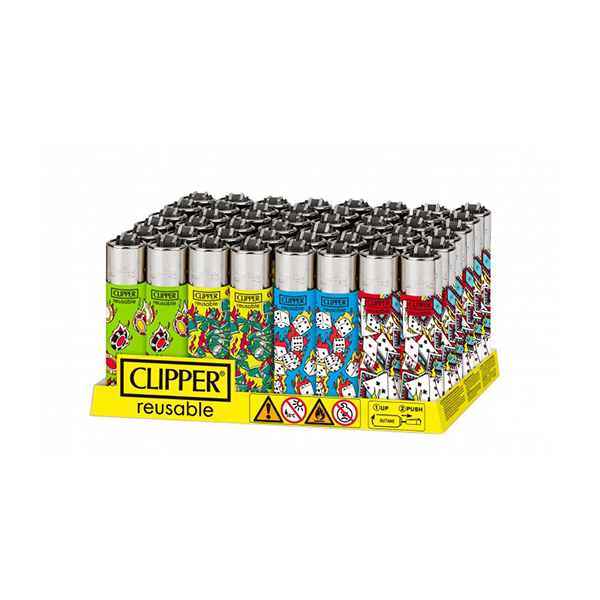 40 Clipper CP11RH Classic Large Flint Luck Is On Fire Lighters - CLC1357UKH