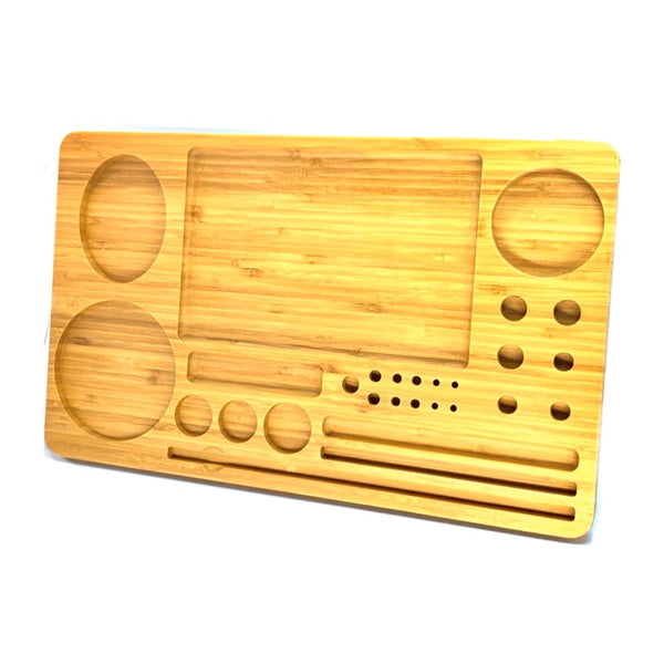 Extra Large Wooden Rolling Tray with Compartments - TRY-B428x260