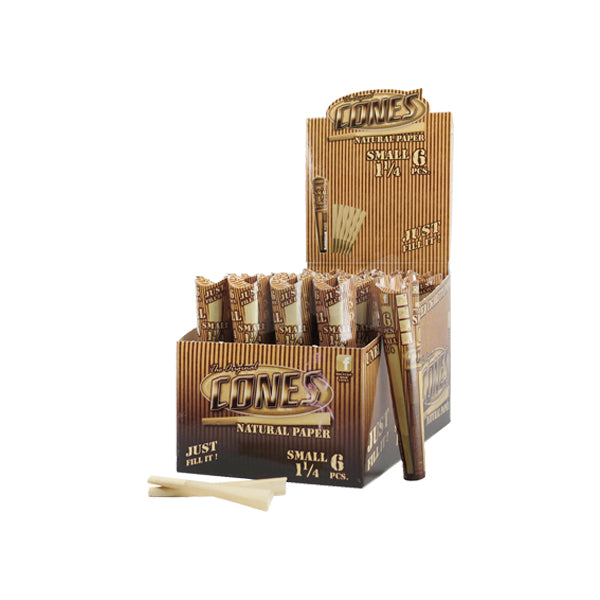 6 x 32 Mountain High 1¼ Pre-Rolled Cones Natural - Display Pack