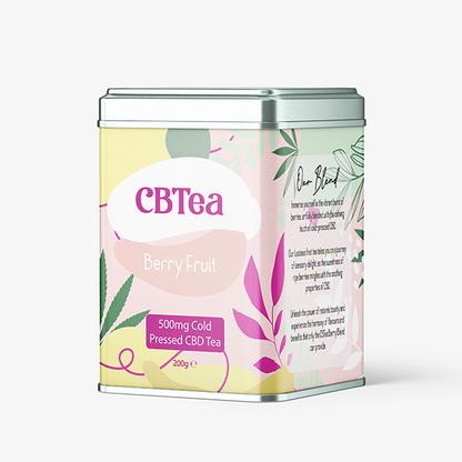 CBTea 500mg Cold Pressed Full Spectrum CBD Berry Fruit Tea - 200g