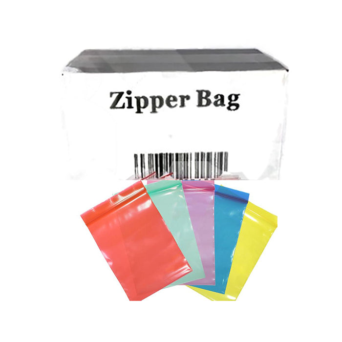 5 x Zipper Branded 40mm x 40mm Red Bags